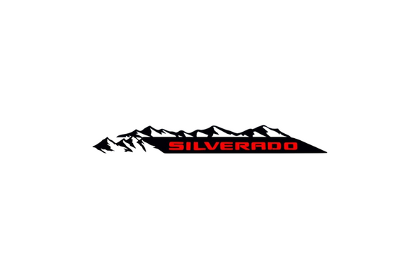 Chevrolet tailgate trunk rear emblem with Silverado logo (Type 2)