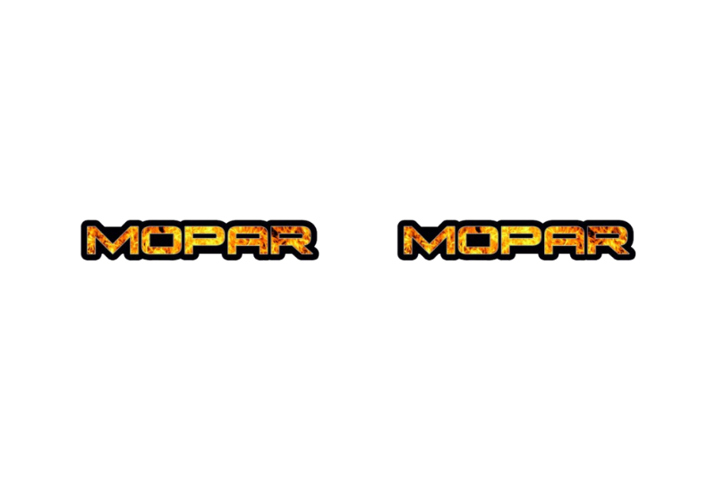 Jeep emblem for fenders with Mopar Fire logo