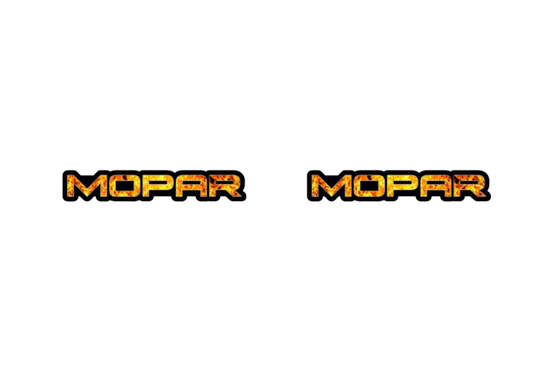 Jeep emblem for fenders with Mopar Fire logo Jeep emblems decoinfabric BLACK FRAME+FIRE LOGO