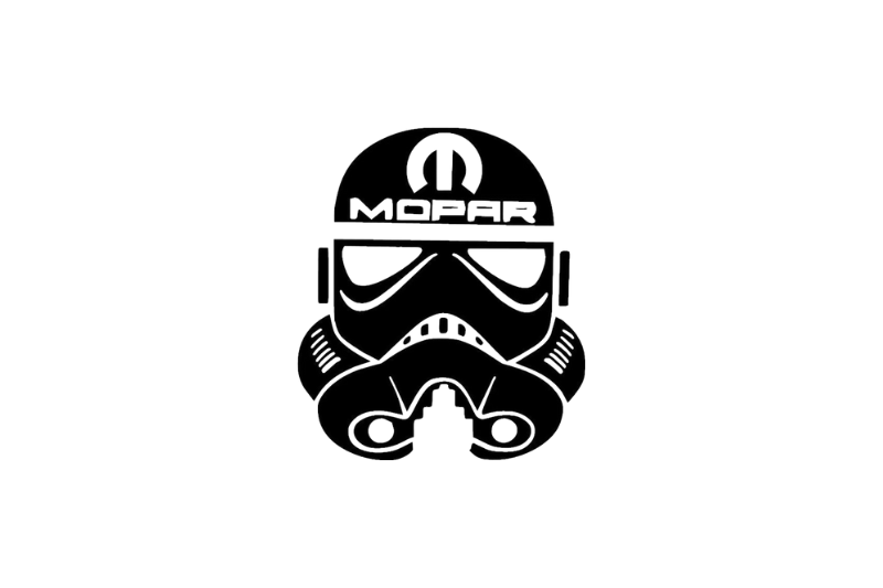 Chrysler tailgate trunk rear emblem with Storm Trooper Mopar logo