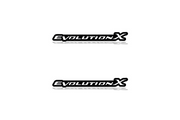 Mitsubishi emblem for fenders with Evolution X logo Mitsubishi emblems decoinfabric