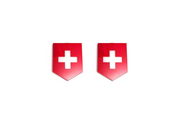 Emblem (badges) for fenders with Switzerland logo Custom design emblems decoinfabric