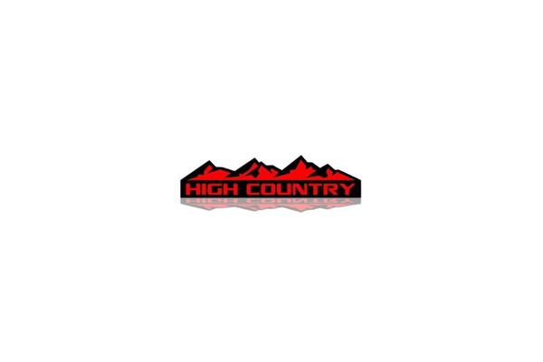 High Country tailgate trunk rear emblem with High Country logo (type 2) (BIG SIZE)