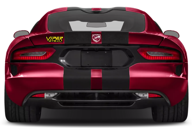Dodge Viper tailgate trunk rear emblem with Viper GTS-R logo Dodge emblems decoinfabric