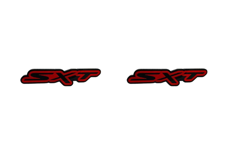 Dodge Emblem & Badges set with SXT logo (Type 2) Dodge emblems decoinfabric RED BLACK