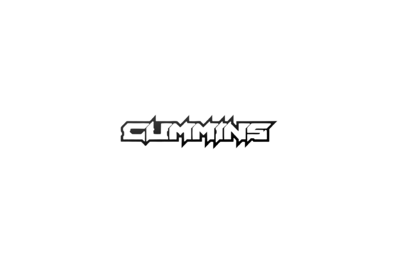 DODGE Radiator grille emblem with Cummins logo (type 4) Dodge emblems decoinfabric BLACK WHITE