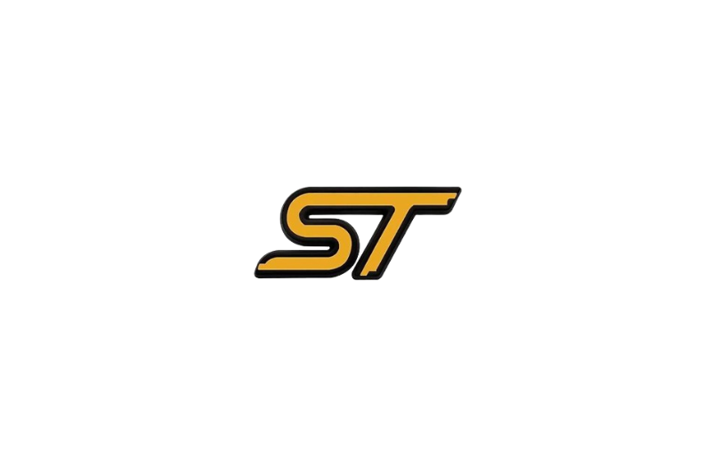 Ford Emblem & Badges set with ST logo (Type 4) Ford emblems decoinfabric BLACK YELLOW