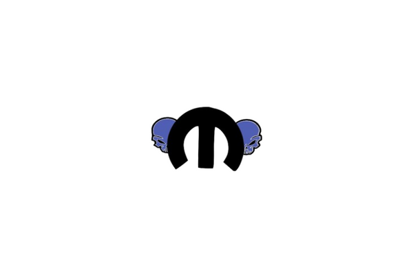 DODGE Radiator grille emblem with Mopar Skull logo (type 10)