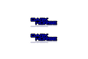 Ford Mustang Emblem & Badge Set - Grille and Tailgate Mustang Dark Horse logo (Type 2) Ford emblems decoinfabric BLUE