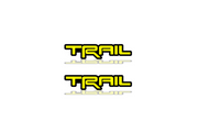 Toyota Emblem & Badge Set - Grille and Tailgate TRD Trail logo Toyota emblems decoinfabric YELLOW