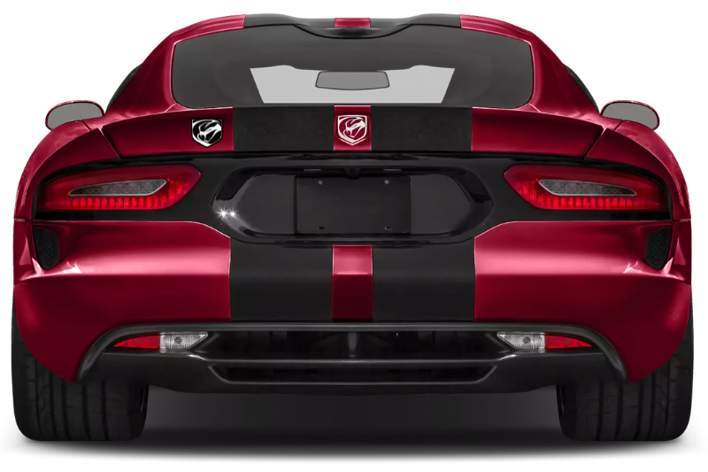 Dodge Viper tailgate trunk rear emblem with Striking Snake logo