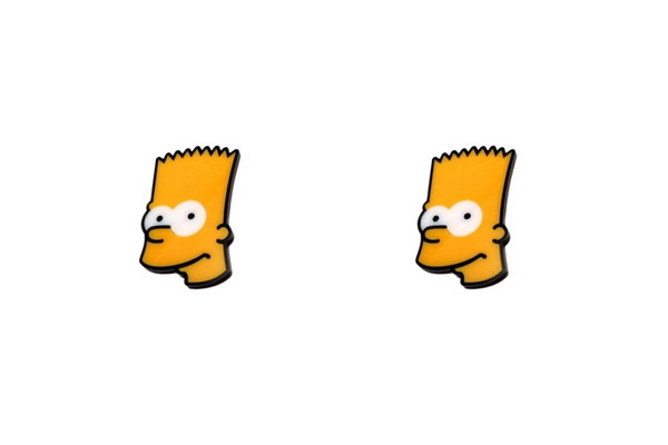 Car emblem badge for fenders with Bart Simpson logo