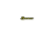 Ford Bronco Emblem & Badges set with Bronco logo Ford emblems decoinfabric BLACK YELLOW