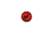 Ford Bronco tailgate trunk rear emblem with Bronco logo (Type 2) Ford emblems decoinfabric BLACK RED