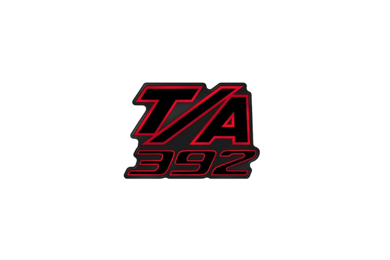 DODGE Radiator grille emblem with 392 T/A logo (Type 4) Dodge emblems decoinfabric BLACK RED