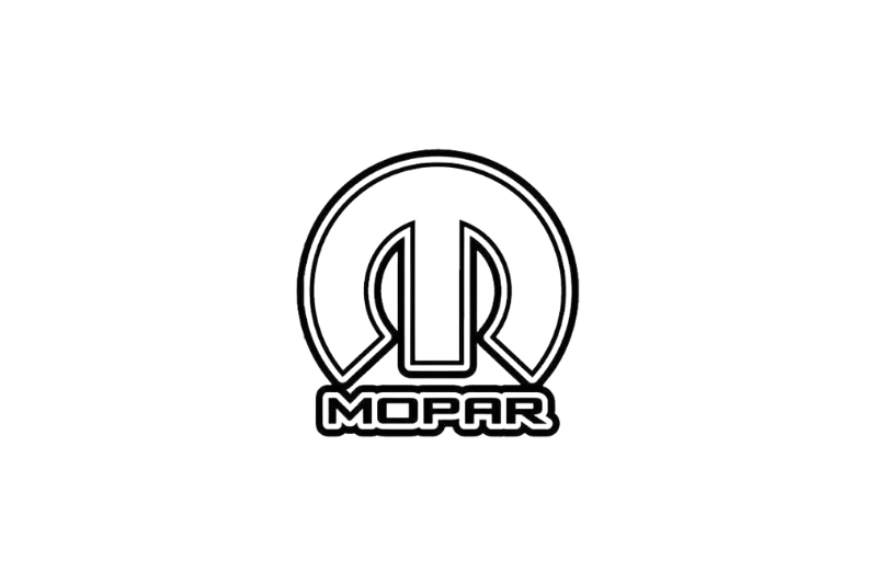 Dodge tailgate trunk rear emblem with Mopar logo (type 8)