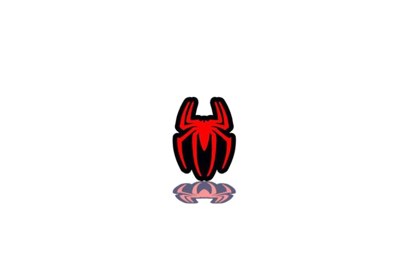 Spider tailgate trunk rear emblem with Spider logo Custom Rear Emblem decoinfabric BLACK RED