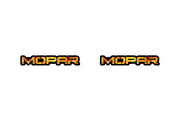 Jeep Emblem & Badges set with Mopar Fire logo Jeep emblems decoinfabric BLACK FRAME+FIRE LOGO