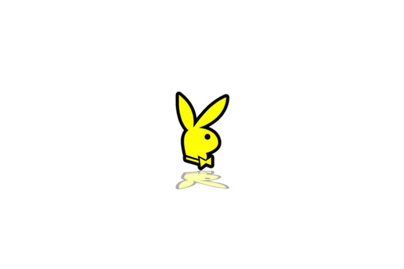 Radiator grille emblem with Playboy logo Custom design emblems decoinfabric