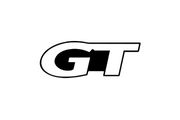 Ford Mustang Radiator grille emblem with GT logo (Type 4) Ford emblems decoinfabric BLACK WHITE
