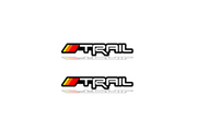 Toyota Emblem & Badge Set - Grille and Tailgate TRD Trail logo (Type 2) Toyota emblems decoinfabric WHITE