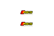 Audi emblem for fenders with RS5 logo Fender decoinfabric BLACK YELLOW