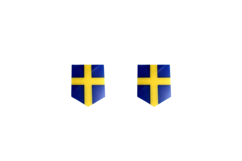 Emblem (badges) for fenders with Sweden logo Custom design emblems decoinfabric