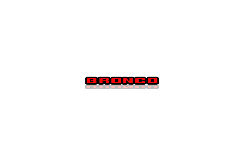 Ford Bronco tailgate trunk rear emblem with Bronco logo (Type 5) Ford emblems decoinfabric BLACK RED