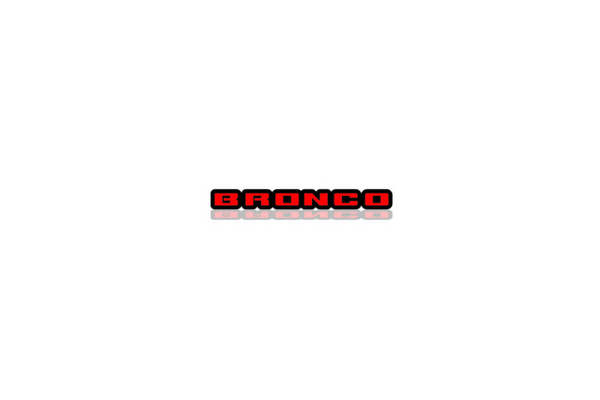 Ford Bronco tailgate trunk rear emblem with Bronco logo (Type 5)