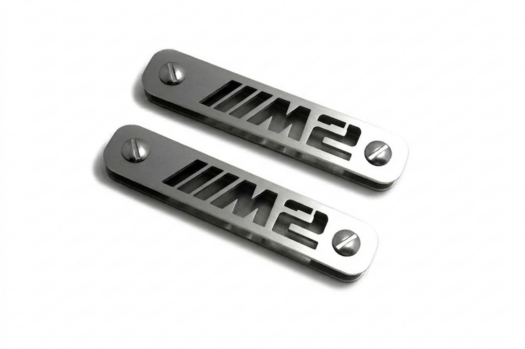 BMW М2 Floor Mat Emblem Set – Stainless Steel Badges Car Mats Badges Decoin