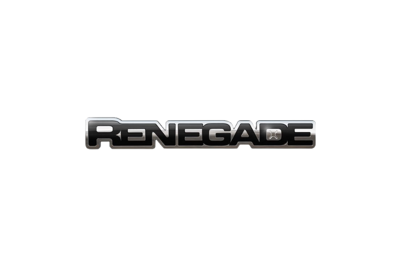 Jeep tailgate trunk rear emblem with Renegade logo (Type 3)