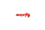 DODGE Stainless Steel Radiator grille emblem with SRT Trackhawk logo Dodge emblems decoinfabric RED BLACK