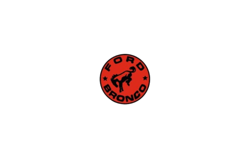 Ford Bronco Emblem & Badges set with Bronco logo (Type 2) Ford emblems decoinfabric BLACK RED