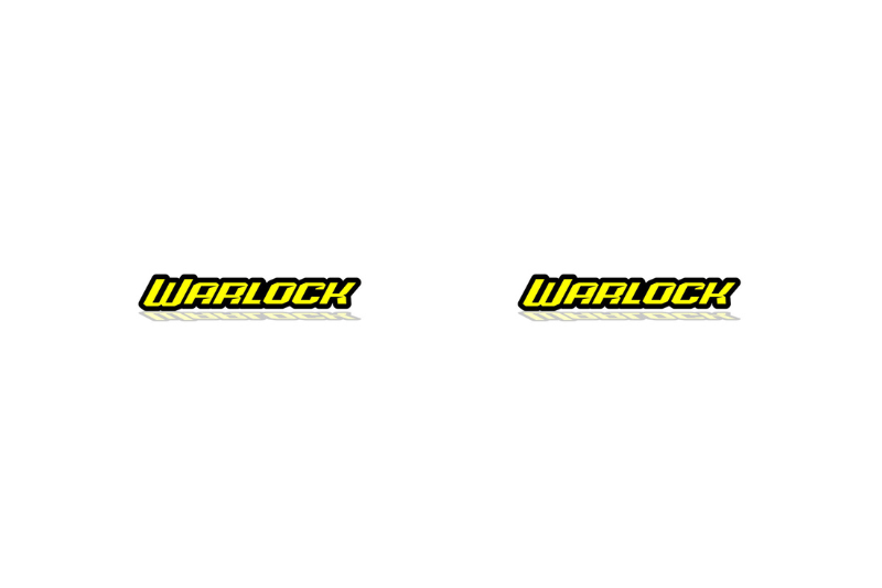 Dodge RAM emblem for fenders with Warlock logo Dodge emblems decoinfabric BLACK YELLOW