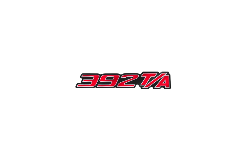 DODGE Radiator grille emblem with 392 T/A logo (Type 3) Dodge emblems decoinfabric BLACK RED