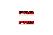 Toyota Emblem & Badge Set - Grille and Tailgate PRO logo Toyota emblems decoinfabric RED