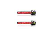 Dodge Emblem & Badge Set - Grille and Tailgate Widebody Scatpack logo Dodge emblems decoinfabric RED