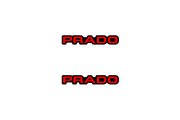 Toyota emblem for fenders with Prado 250 logo Toyota emblems decoinfabric BLACK RED
