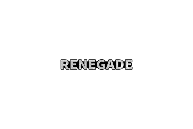 Jeep tailgate trunk rear emblem with Renegade logo (Type 4)
