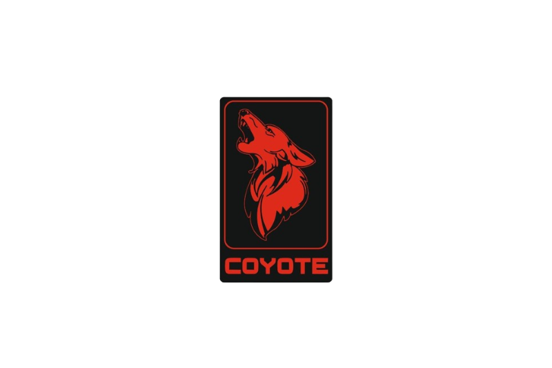 Ford Mustang Emblem & Badges set with Coyote logo (type 6) Ford emblems decoinfabric BLACK RED