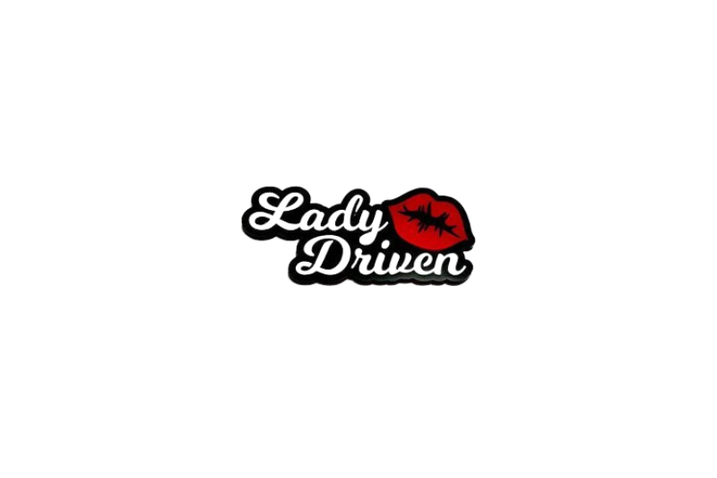 Lady Driven tailgate trunk rear emblem with Lady Driven logo Custom Rear Emblem decoinfabric