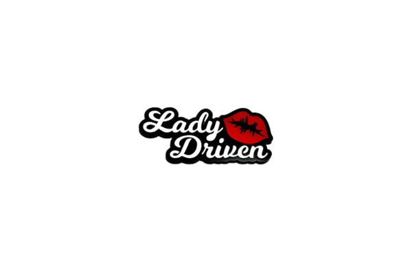 Lady Driven tailgate trunk rear emblem with Lady Driven logo