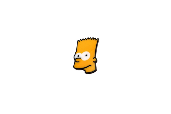 Radiator grille emblem with Bart Simpson logo