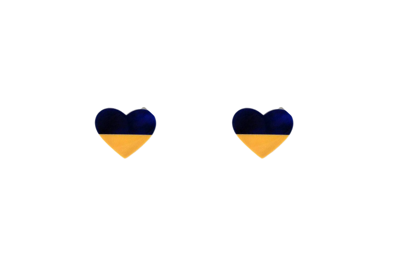 Emblem (badges) for fenders with Ukraine Heart logo Custom design emblems decoinfabric
