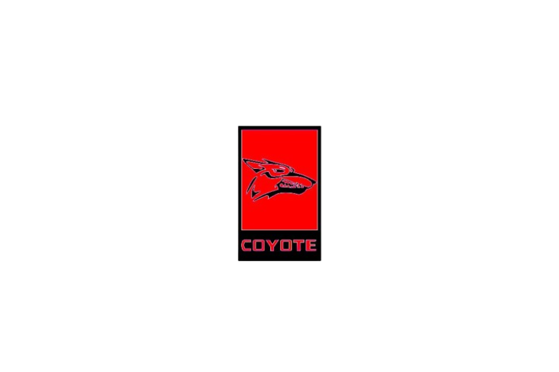Ford Mustang Emblem & Badges set with Coyote logo (type 12) Ford emblems decoinfabric BLACK RED