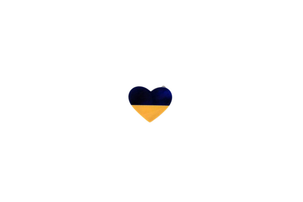 Ukraine Heart tailgate trunk rear emblem with Ukraine Heart logo