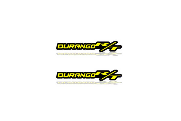 Dodge Emblem & Badge Set - Grille and Tailgate Durango R/T logo Dodge emblems decoinfabric YELLOW