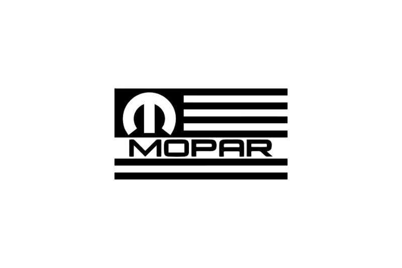 Chrysler Emblem & Badges set with Mopar American Flag logo Chrysler emblems decoinfabric BLACK WHITE