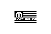 Chrysler Emblem & Badges set with Mopar American Flag logo Chrysler emblems decoinfabric BLACK WHITE