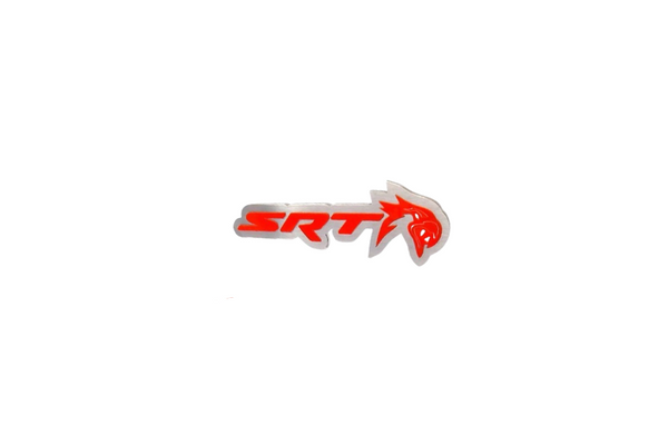 Dodge Stainless Steel tailgate trunk rear emblem with SRT Trackhawk logo